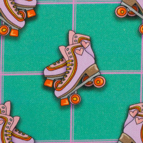 The happy Canvas Story by Cherry Picking Rollschuhe auf Petrol